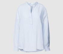 Leinenbluse mit Streifenmuster