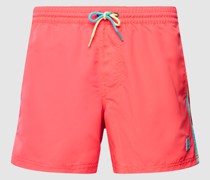 Badehose mit Label-Detail Modell 'VERT RETRO'