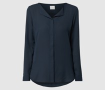 Bluse aus Chiffon mit verdeckter Knopfleiste