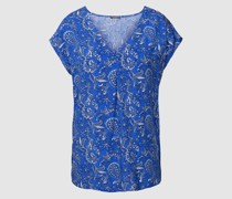 Blusenshirt aus reiner Viskose mit Kellerfalte