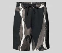 Regular Fit Shorts mit Allover-Muster Modell 'Daverar'