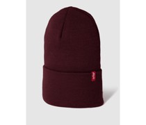 Beanie mit Label-Detail Modell 'SLOUCHY RED TAB'