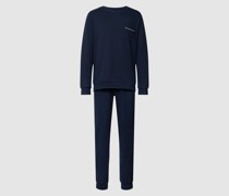 Pyjama mit Brusttasche Modell 'INTERLOCK'