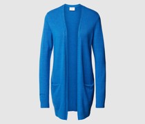 Cardigan aus Viskose-Mix mit gerippten Abschlüssen Modell 'RIL'