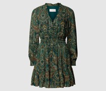 Minikleid aus Viskose mit Allover-Muster