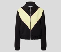 Sweatjacke mit Kontraststreifen