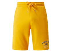 Sweatshorts mit Logo-Flockprint