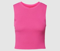 Crop Top aus Viskose-Mix mit Rundhalsausschnitt Modell 'MAJLI'