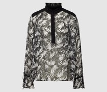 Bluse aus Viskose mit Allover-Muster