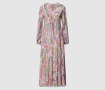 Tunikakleid aus Viskose mit Allover-Muster Modell 'Paisley'