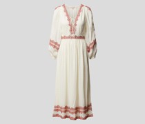 Midikleid mit Zierstickerei