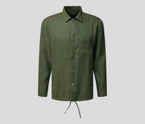 Hemdjacke aus Leinen-Baumwoll-Mix