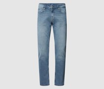 Slim Fit Jeans mit Label-Patch Modell 'Loom'