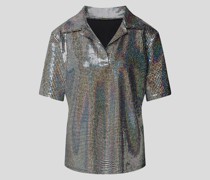Blusenshirt in Glitzer-Optik