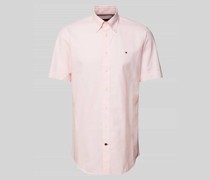 Regular Fit Business-Hemd mit Label-Stitching