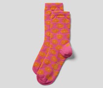 Socken mit floralem Allover-Muster