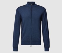 Strickjacke aus Lanawolle mit Zweiwege-Reißverschluss