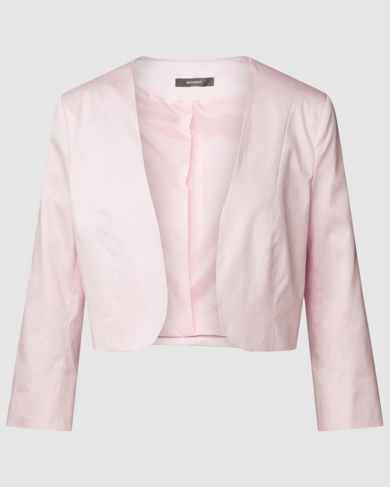 MONTEGO Damen Bolero mit Seitenschlitze an den Ärmelabschlüssen