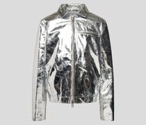 Lederjacke aus echtem Leder in metallic