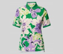 Regular Fit Poloshirt mit floralem Print Modell 'STYLE. Cila'