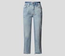 Verkürzte Mid Rise Jeans im Relaxed Fit