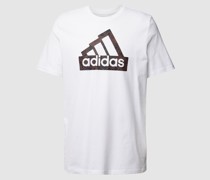 T-Shirt mit Label-Print