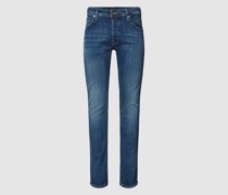 Slim Fit Jeans mit Label-Patch Modell 'GLENN'
