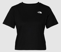 T-Shirt mit Label-Print Modell 'FOUNDATION CROP TEE'