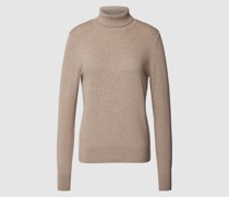 Strickpullover mit Stehkragen