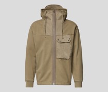 Sweatjacke mit Brusttasche