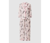 Pyjama mit Allover-Muster Modell 'Charmeuse'