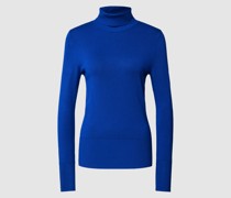 Rollkragenpullover mit gerippten Abschlüssen