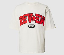 T-Shirt mit Label-Print