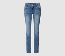 Jeans mit regulärem Schnitt und Denim-Look