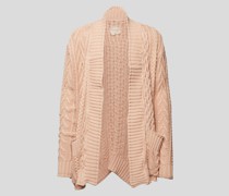 Strickjacke mit Zopfmuster
