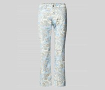 Slim Fit Hose mit Allover-Print Modell 'CLAIRE'
