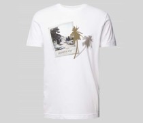 T-Shirt mit Motiv- und Label-Print Modell 'Darko'