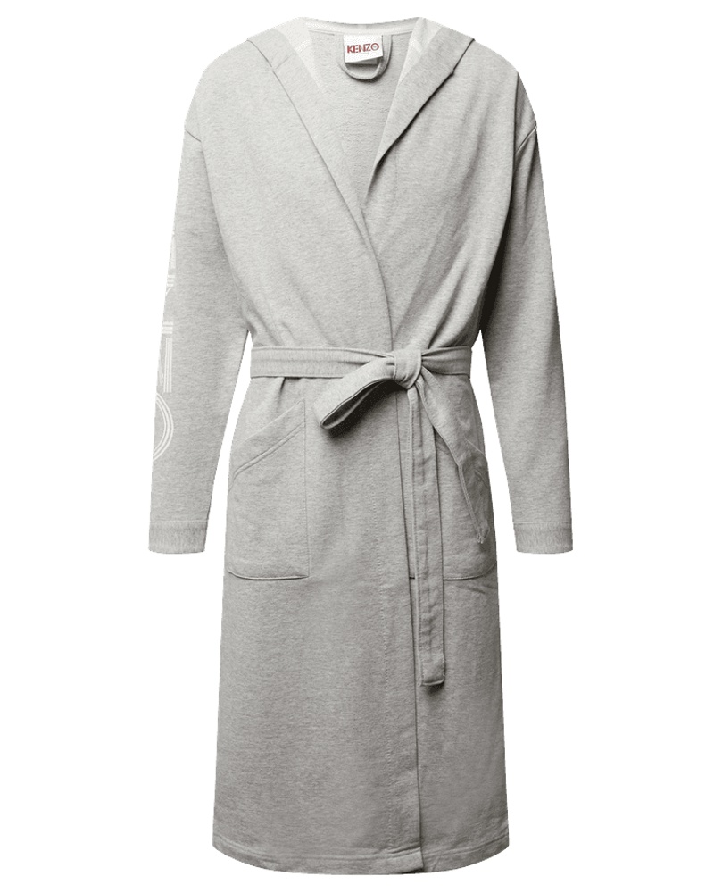 Fleece Alexander Del Rossa Herren Bademantel mit Kapuze kariert gro/ß und hoch