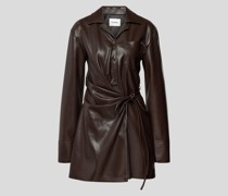 Wickelkleid in Leder-Optik