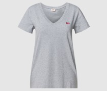 T-Shirt mit Label-Stitching