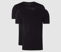 T-Shirt mit Stretch-Anteil im 2er-Pack