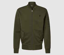 Sweatjacke mit Reißverschluss Modell 'BOMBER'