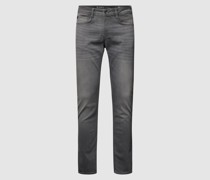 Jeans mit Label-Patch Modell 'Rocko'