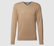 Strickpullover mit V-Ausschnitt