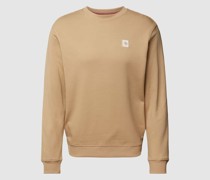 Sweatshirt mit Label-Patch Modell 'Essentials'