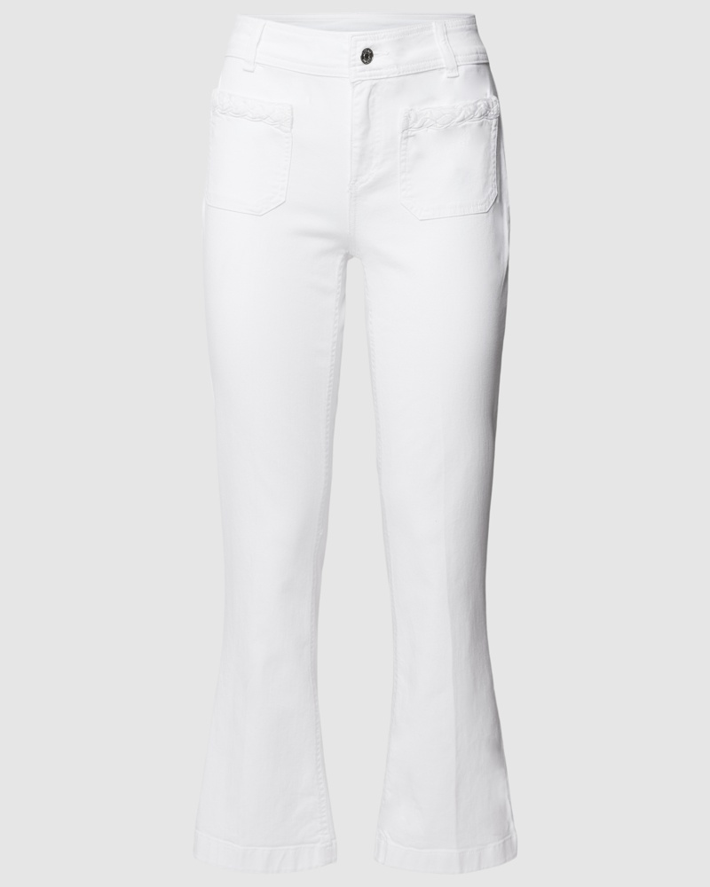 Liu Jo Damen Flared Cut Jeans mit Label-Detail Modell 'ZAMPETTA'