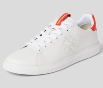 Sneaker aus Leder-Mix