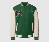 College-Jacke mit Label-Stitching Modell 'JAY'