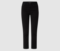 Straight Fit Cropped Jeans mit Stretch-Anteil Modell 'Delly'