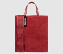 Tote Bag aus Veloursleder Modell 'Paper Bag'
